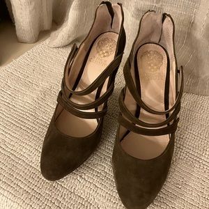 Brown Swede pumps